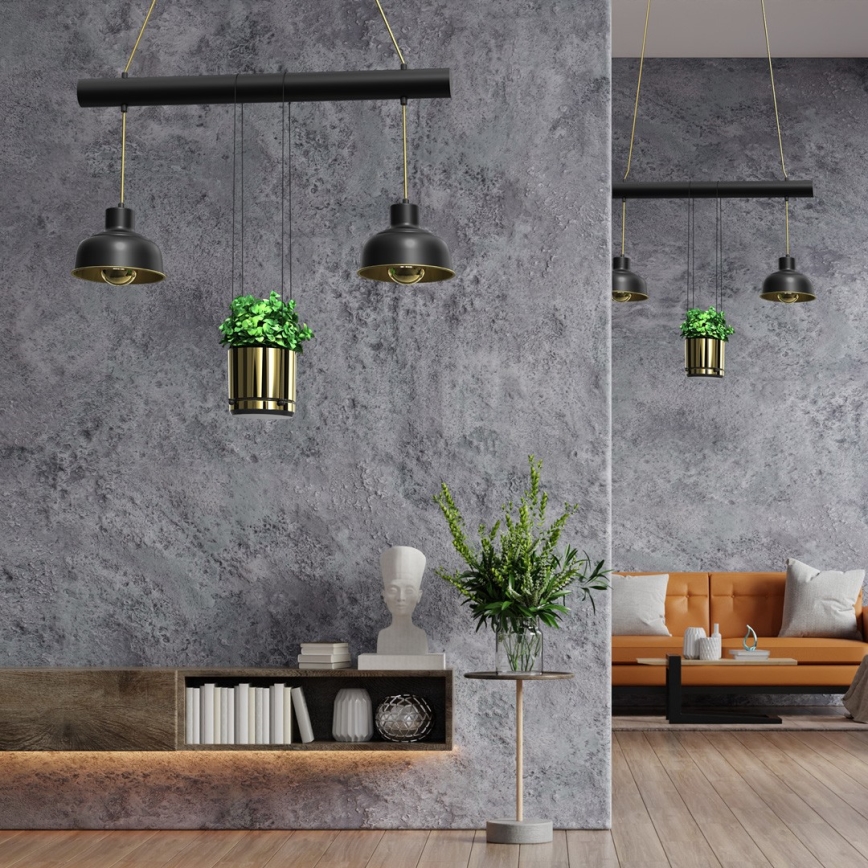 Takkkrona på ett snöre  FLORA 2xE27/60W/230V