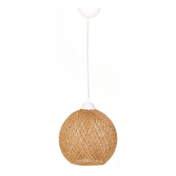 Takkkrona på ett snöre  JUTE 1xE27/60W/230V beige 