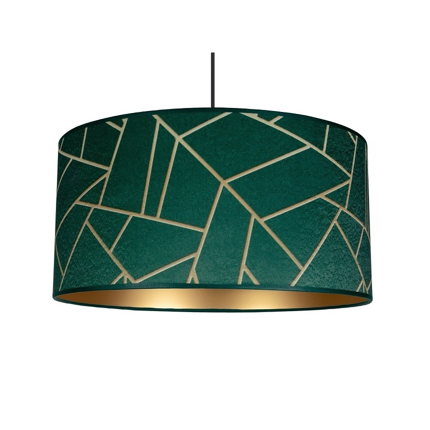 Takkkrona på ett snöre  RELLA 1xE27/60W/230V grön/gold