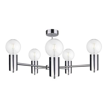 Takkrona  on a pole ARD 5xE27/60W/230V skinande krom