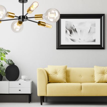 Takkrona  on a pole STARLA 6xE27/60W/230V