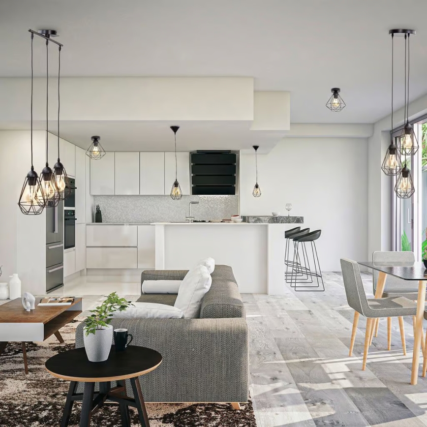 Taklampa 1xE27/40W/230V svart