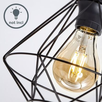 Taklampa 1xE27/40W/230V svart