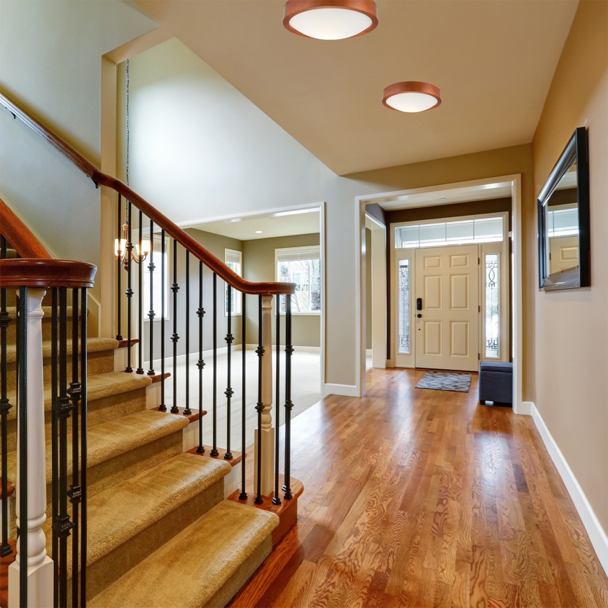 Taklampa 1xE27/60W/230V tallträ