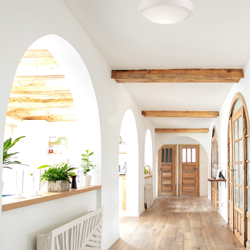 Taklampa 1xE27/60W/230V tallträ