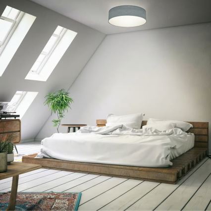 Taklampa 2 x E27 (max 40 W), 230 V, Ø 38 cm, grå