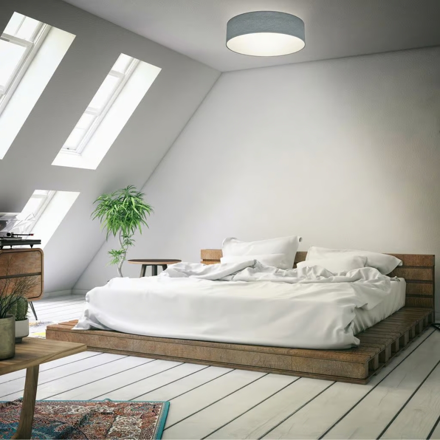 Taklampa 2 x E27 (max 40 W), 230 V, Ø 38 cm, grå