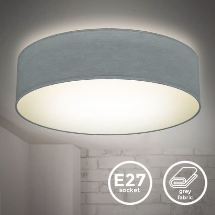 Taklampa 2 x E27 (max 40 W), 230 V, Ø 38 cm, grå