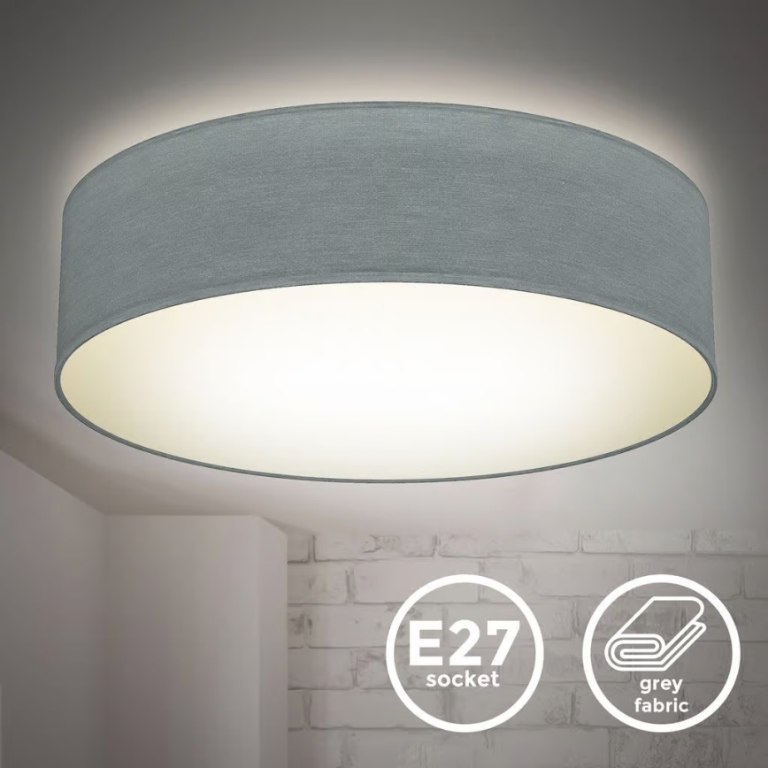 Taklampa 2 x E27 (max 40 W), 230 V, Ø 38 cm, grå