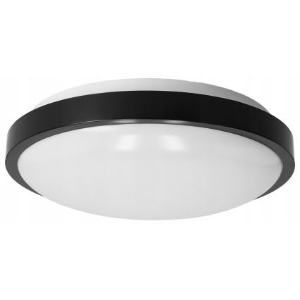 Taklampa 2xE27/40W/230V Ø 29,5 cm svart