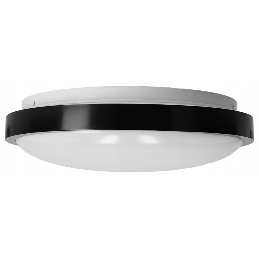 Taklampa 2xE27/40W/230V Ø 29,5 cm svart