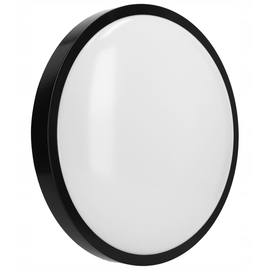 Taklampa 2xE27/40W/230V Ø 29,5 cm svart