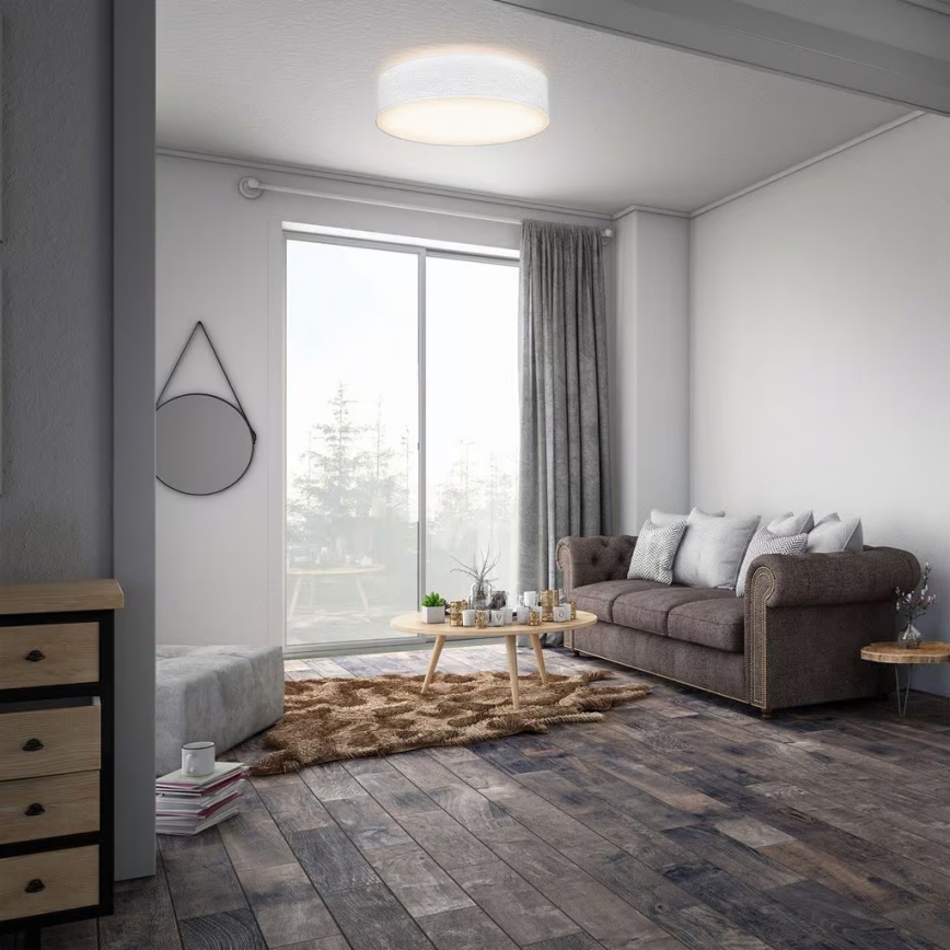 Taklampa 2xE27/40W/230V Ø 38 cm, vit