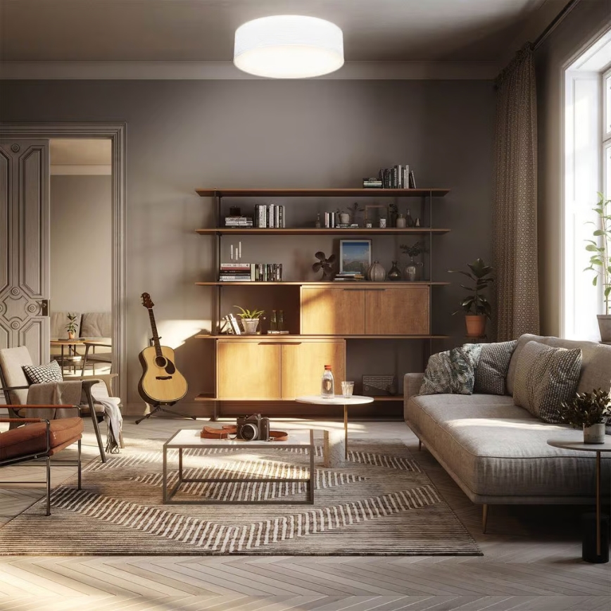 Taklampa 2xE27/40W/230V Ø 38 cm, vit