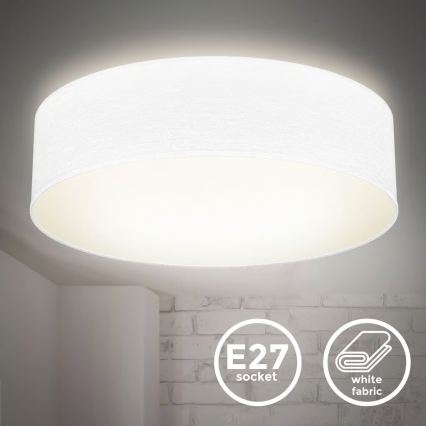 Taklampa 2xE27/40W/230V Ø 38 cm, vit