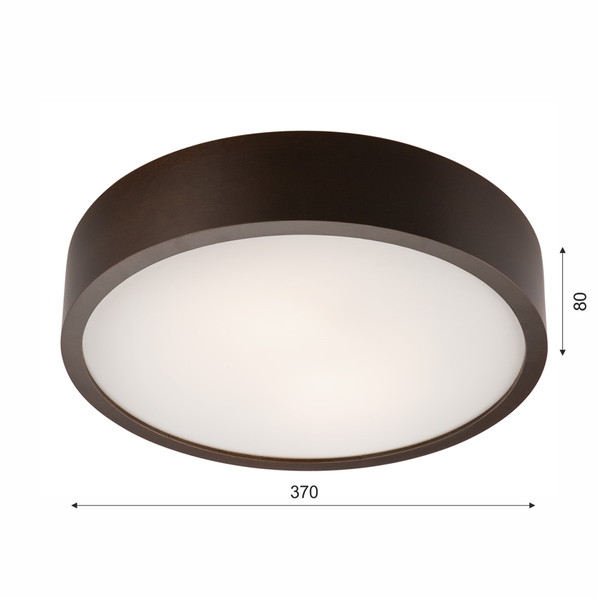 Taklampa 2xE27/60W/230V tallträ