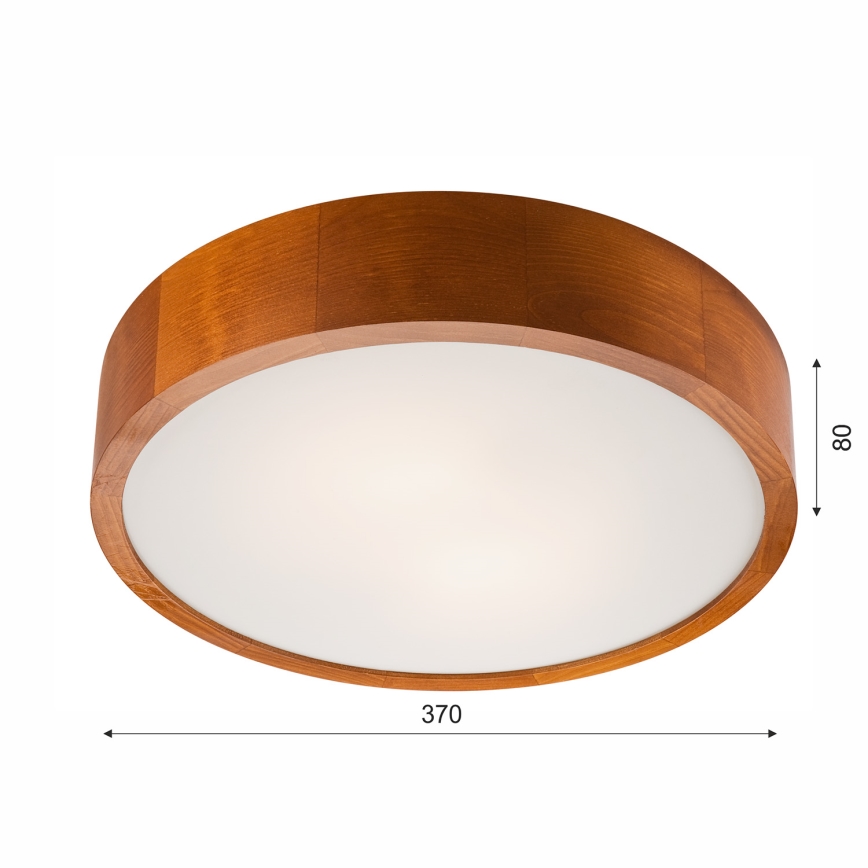 Taklampa 2xE27/60W/230V tallträ