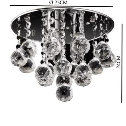 Taklampa 3xE14/60W/230V