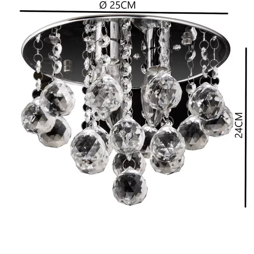 Taklampa 3xE14/60W/230V