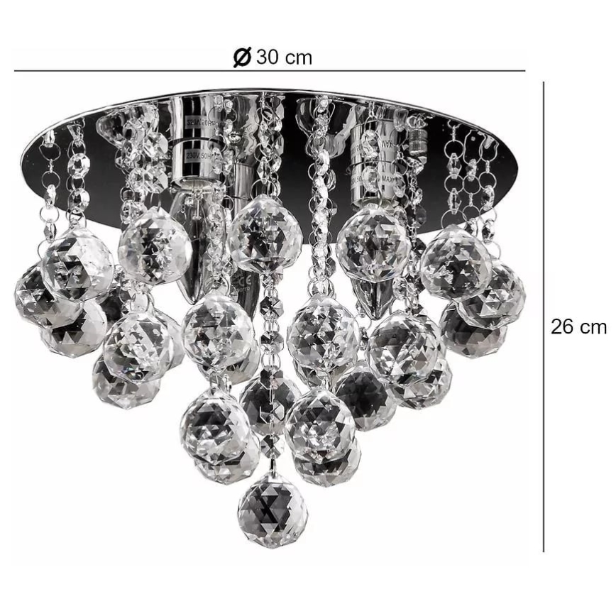 Taklampa 3xE14/60W/230V