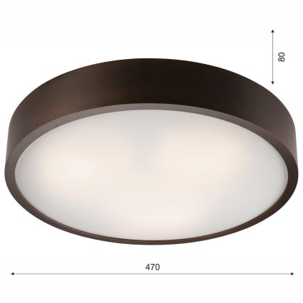 Taklampa 3xE27/60W/230V furu
