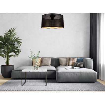 Taklampa ALDO 1xE27/60W/230V diameter 40 cm svart