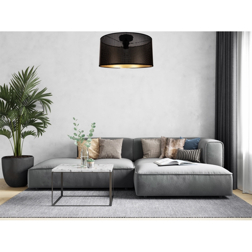 Taklampa ALDO 1xE27/60W/230V diameter 40 cm svart