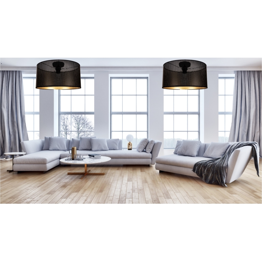 Taklampa ALDO 1xE27/60W/230V diameter 40 cm svart