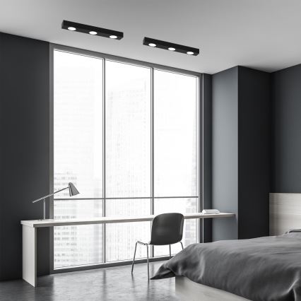 Taklampa ALEXANDER 3xGX53/12W/230V svart