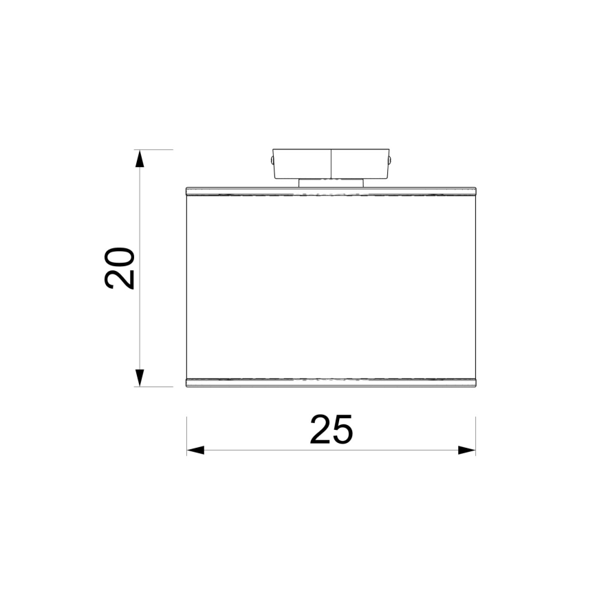Taklampa ARDEN 1xE27/15W/230V, diam. 25 cm, vit
