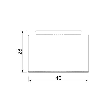 Taklampa ARDEN 1xE27/15W/230V diam. 40 cm svart