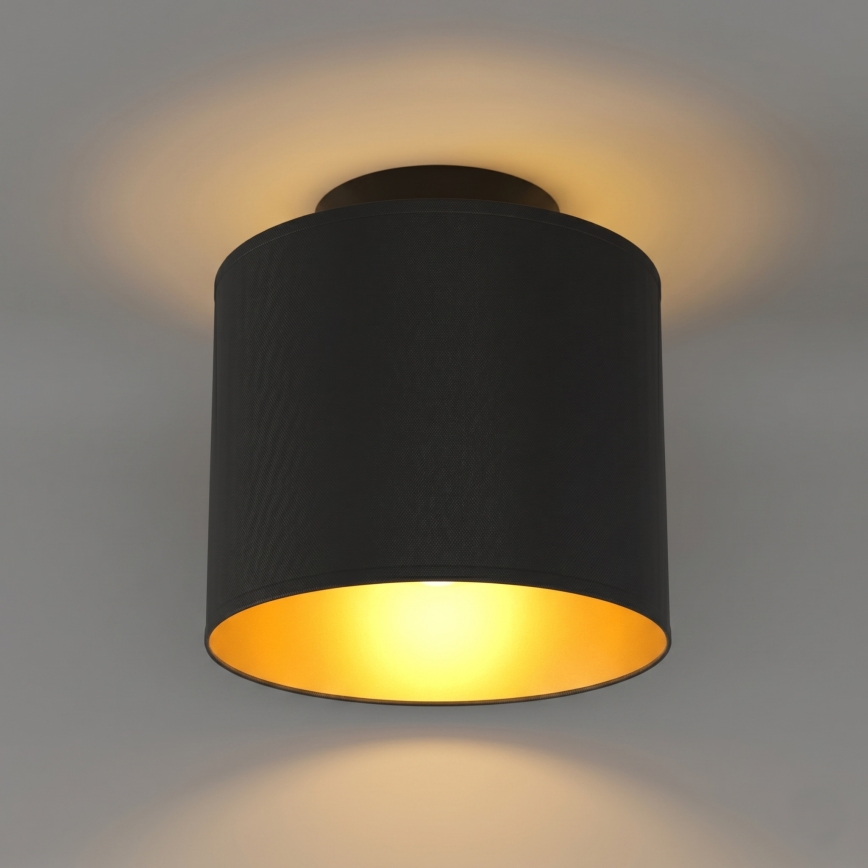 Taklampa ARDEN 1xE27/15W/230V Ø 18 cm svart