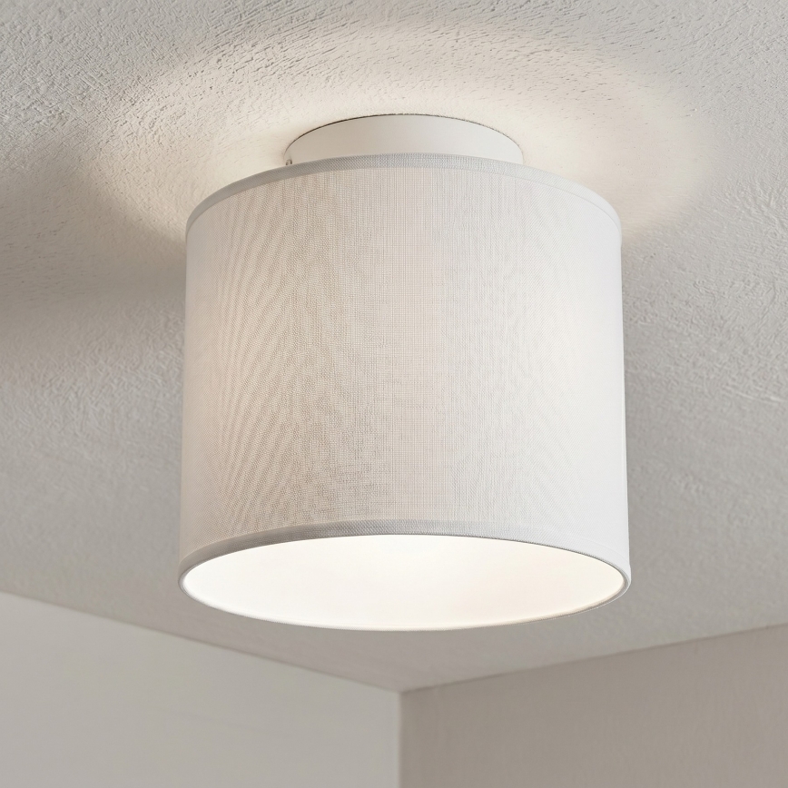 Taklampa ARDEN 1xE27/15W/230V Ø 18 cm vit