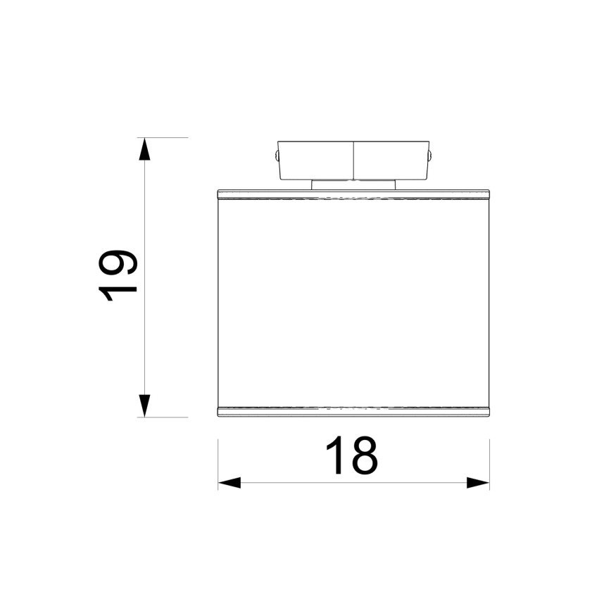 Taklampa ARDEN 1xE27/15W/230V Ø 18 cm vit