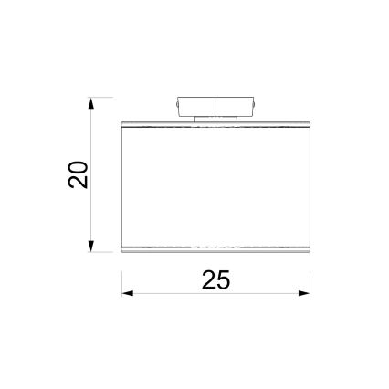 Taklampa ARDEN 1xE27/15W/230V Ø 25 cm beige
