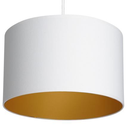 Taklampa på kabel ARDEN 1xE27/60W/230V Ø 25 cm vit/guld