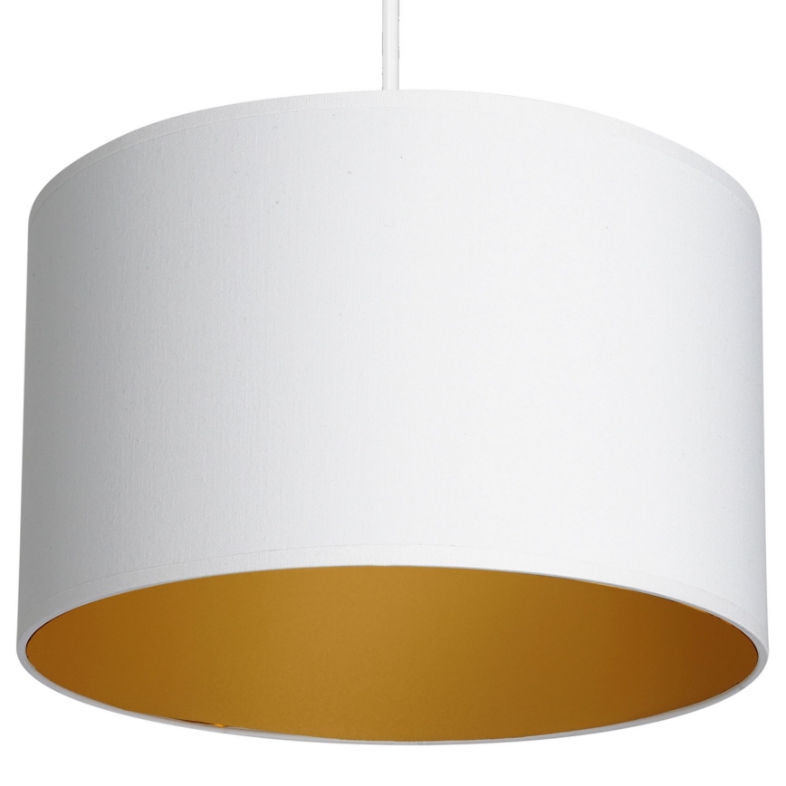 Taklampa på kabel ARDEN 1xE27/60W/230V Ø 25 cm vit/guld