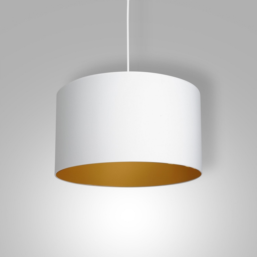 Taklampa på kabel ARDEN 1xE27/60W/230V Ø 40 cm vit/guld