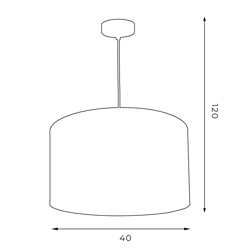 Taklampa på kabel ARDEN 1xE27/60W/230V Ø 40 cm vit
