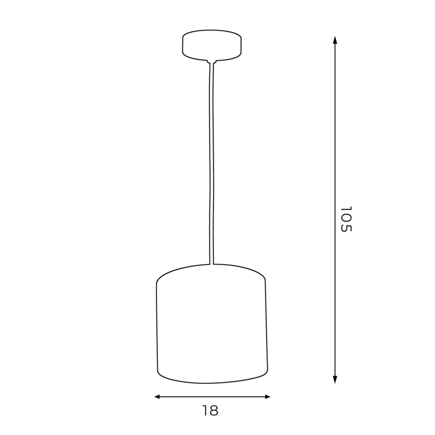Taklampa på kabel ARDEN 1xE27/60W/230V Ø 18 cm grön/guld