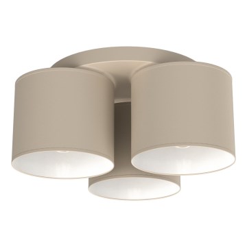 Taklampa ARDEN 3xE27/15W/230V Ø 30 cm beige