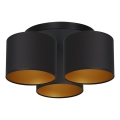 Taklampa ARDEN 3xE27/60W/230V svart/guld, infälld montage