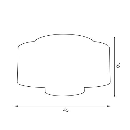 Taklampa ARDEN 3xE27/60W/230V svart/guld, infälld montage