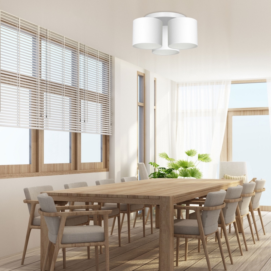 Taklampa ARDEN 3xE27/60W/230V vit, infälld montering