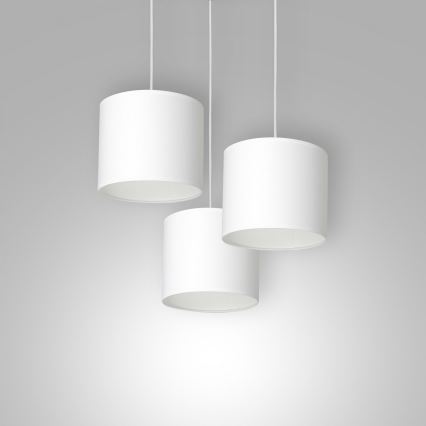 Taklampa på kabel ARDEN 3xE27/60W/230V vit