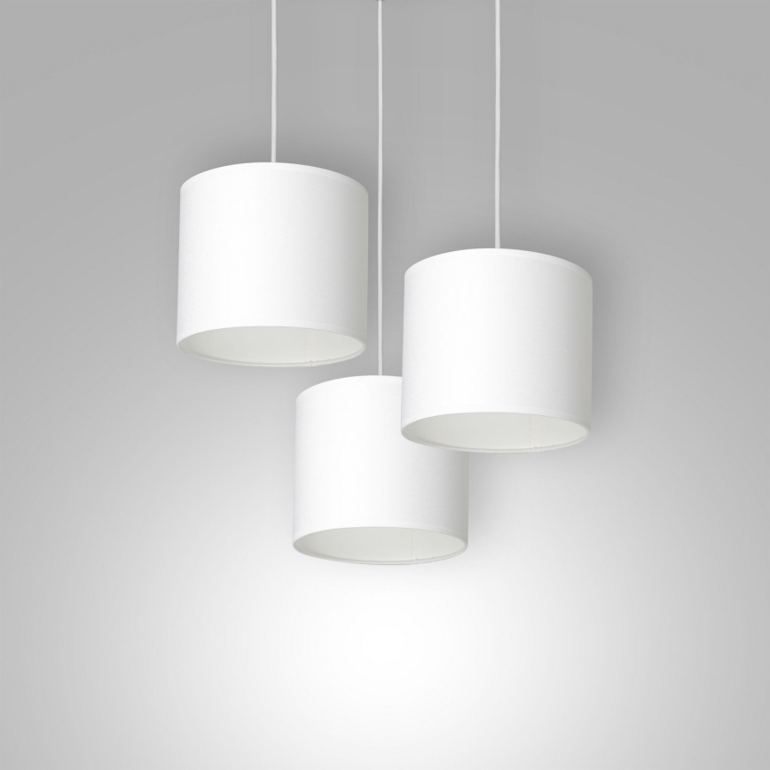 Taklampa på kabel ARDEN 3xE27/60W/230V vit