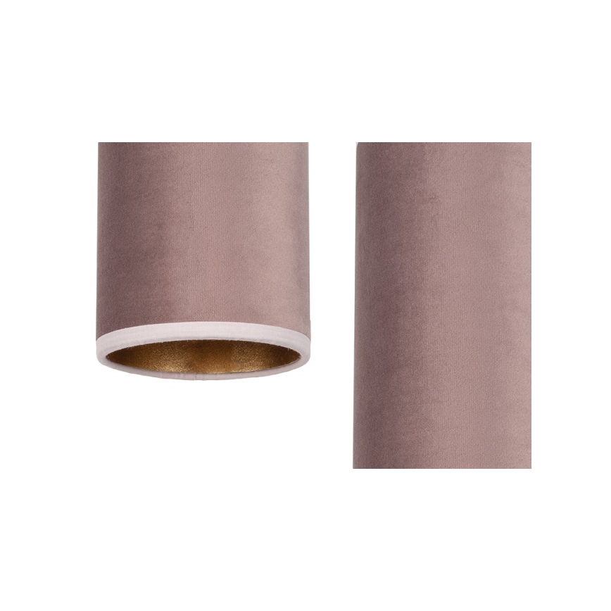 Taklampa på kabel AVALO 2xE27/60W/230V rosa/koppar