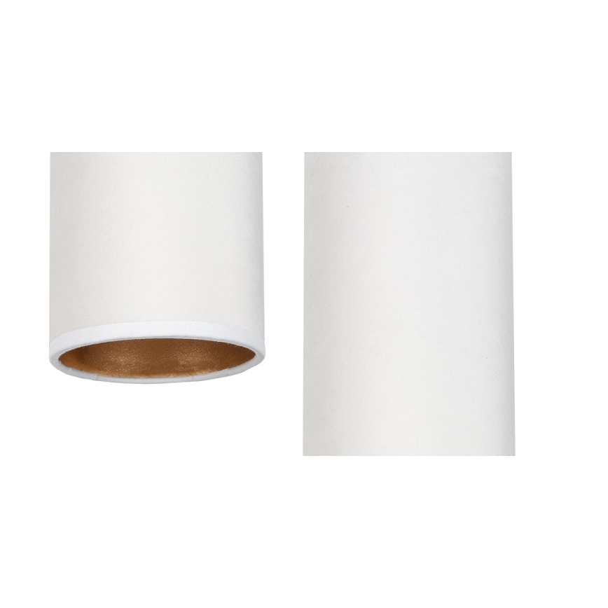 Taklampa på kabel AVALO 3xE27/60W/230V Ø 35 cm vit/koppar