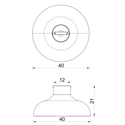 Taklampa BASCA 1xE27/15W/230V Ø 40 cm, brons