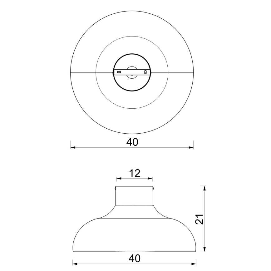 Taklampa BASCA 1xE27/15W/230V Ø 40 cm, brons